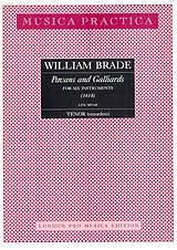 William Brade Notenblätter Pavans and Galliards