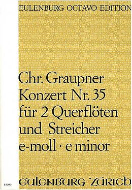 Christoph Graupner Notenblätter Konzert e-Moll Nr.35