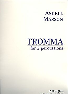 Áskell Másson Notenblätter Tromma for 2 percussions