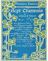 (Enesco) George Enescu Notenblätter 7 chansons de Clement Marot op.15