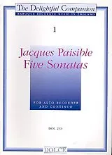 Jacques (James) Paisible Notenblätter 5 Sonatas