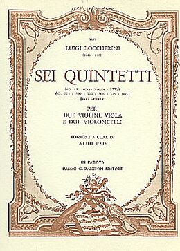 Luigi Boccherini Notenblätter 6 Streichquintette op.27
