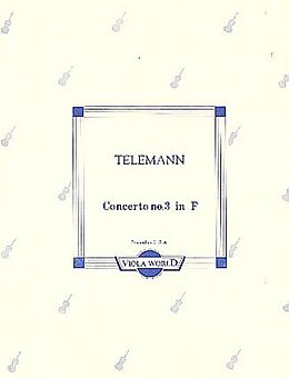Georg Philipp Telemann Notenblätter Concerto f major no.3