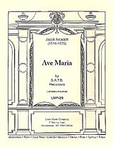 Jacob Arcadelt Notenblätter Ave Maria