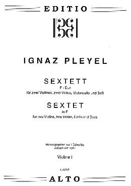 Ignaz Joseph Pleyel Notenblätter Sextett F-Dur