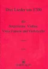 Johann Valentin Rathgeber Notenblätter Drei Lieder um 1700