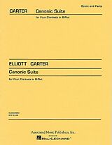 Elliott Carter Notenblätter Canonic suite for 4 clarinets