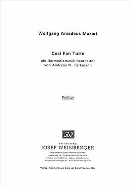 Wolfgang Amadeus Mozart Notenblätter Cosi fan tutte KV588 Harmoniemusik