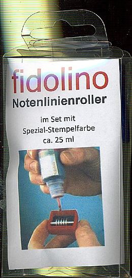  Instrumente+Zubehör Fidolino Notenlinien-Rollstempel 2x m2