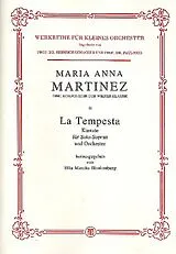 Maria Anna Martinez Notenblätter La Tempesta für Sopran und Orchester