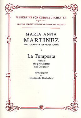 Maria Anna Martinez Notenblätter La Tempesta für Sopran und Orchester