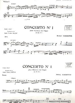 Michel Corrette Notenblätter Concerto no.1 op.26 pour