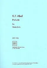 Carl Friedrich Abel Notenblätter Prelude für Viola solo