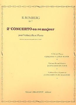 Bernhard Heinrich Romberg Notenblätter Concerto ré majeur no.2 op.3