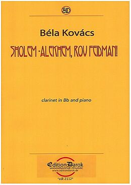 Béla Kovács Notenblätter Sholem alekhem rov Feidman