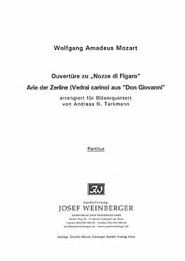 Wolfgang Amadeus Mozart Notenblätter Ouvertüre zu Hochzeit des Figaro und Arie der Zerline aus Don Giovanni