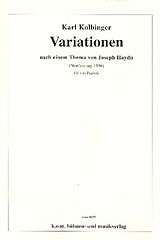 Karl Kolbinger Notenblätter Variationen nach Joseph Haydn