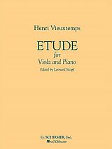 Henri Vieuxtemps Notenblätter Etude c minor for viola and piano