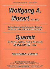 Wolfgang Amadeus Mozart Notenblätter Quartett Es-Dur KV452