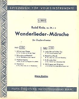 Rudolf Krebs Notenblätter Wanderlieder-Märsche op.34,5-8 Band 2