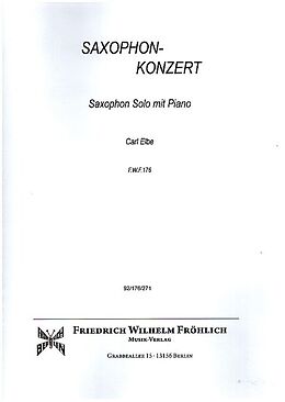 Carl Elbe Notenblätter Konzert in einem Satz