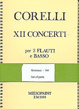 Arcangelo Corelli Notenblätter 12 Concerti für 2 Flöten und Bc