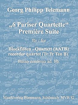Georg Philipp Telemann Notenblätter 6 Pariser Quartette