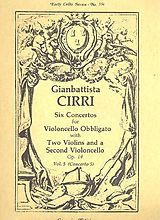 Giovanni Battista Cirri Notenblätter Concerto op.14,5