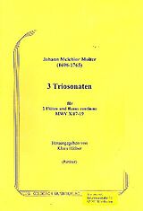 Johann Melchior Molter Notenblätter 3 Triosonaten MWV X/17-19