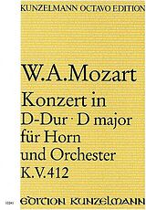 Wolfgang Amadeus Mozart Notenblätter Konzert D-Dur KV412