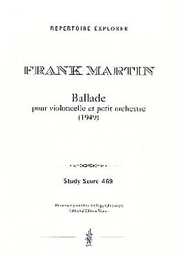 Frank Martin Notenblätter Ballade für Violoncello