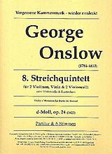George Onslow Notenblätter Quintett Nr. 8 d-Moll op.24 für 2 Violinen