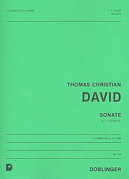 Thomas Christian David Notenblätter Sonate für Klarinette und