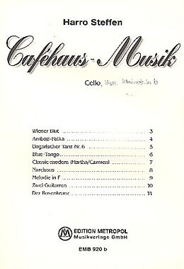  Notenblätter Caféhaus-Musik