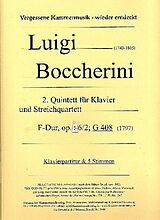 Luigi Boccherini Notenblätter Quintett F-Dur op.56,2 G408 für