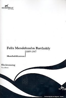  Notenblätter Humboldtkantate für Männerchor