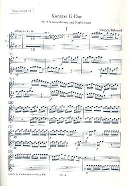Antonio Vivaldi Notenblätter Konzert G-Dur für 2 Mandolinen und