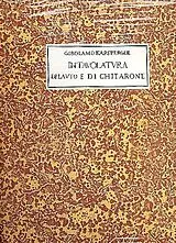 Johann Hieronymus Kapsberger Notenblätter Intavolatura di lauto e di