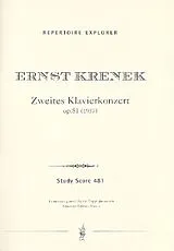 Ernst Krenek Notenblätter Konzert Nr.2 op.81 für Klavier