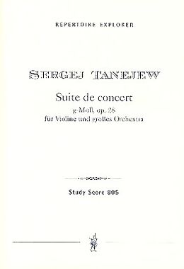 Sergej Tanejew Notenblätter Konzert-Suite g-Moll op.28 für Violine