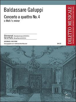 Baldassare Galuppi Notenblätter Concerto a quattro no.4 c-Moll