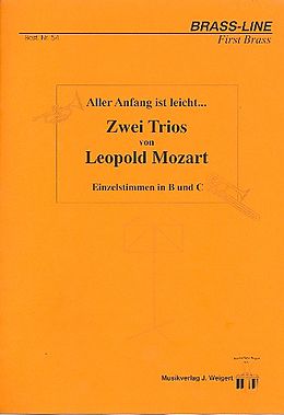 Leopold Mozart Notenblätter 2 Trios für 3 Trompeten