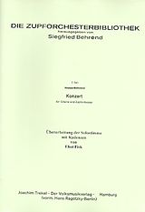 Siegfried Behrend Notenblätter Konzert für Gitarre und Zupforchester