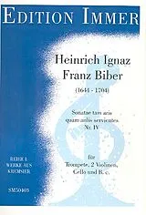Heinrich Ignaz Franz von Biber Notenblätter Sonate Nr.4 für Trompete