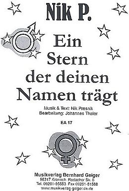 Nikolaus (Nik P.) Presnik Notenblätter Ein Stern der deinen Namen trägt