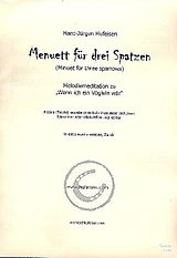 Hans-Jürgen Hufeisen Notenblätter Menuett für 3 Spatzen für Blockflöte