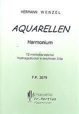 Hermann Wenzel Notenblätter Aquarellen für Harmonium
