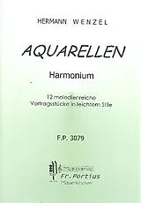 Hermann Wenzel Notenblätter Aquarellen für Harmonium