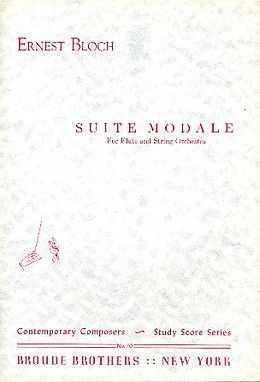 Ernest Bloch Notenblätter Suite modale