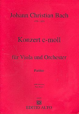 Johann Christian Bach Notenblätter Konzert c-Moll